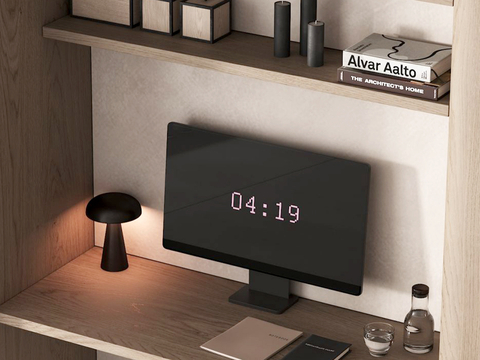  办公用品 电脑 台灯 装饰摆件su模型 