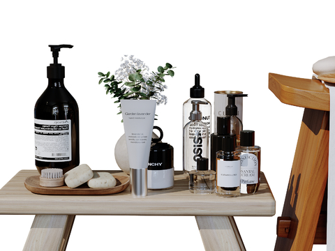  卫浴用具 洗漱用品 化妆用品su模型 