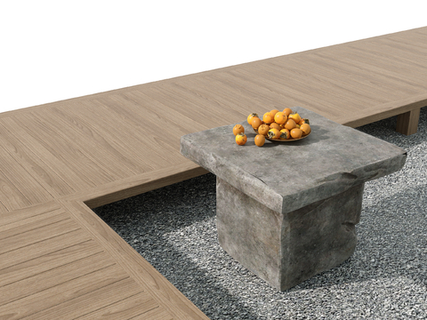 木平台 果盘su模型