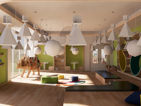  幼教中心 幼儿园 早教中心su模型 