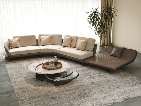  Minotti 多人沙发su模型 
