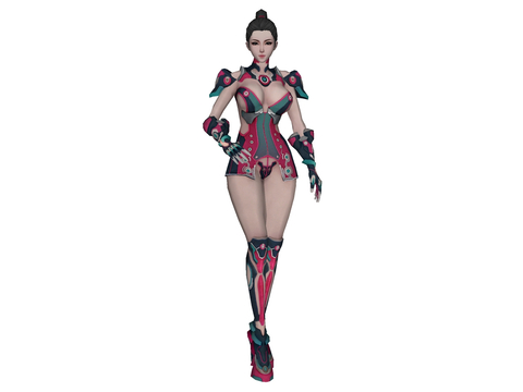  游戏人物 仙女su模型 