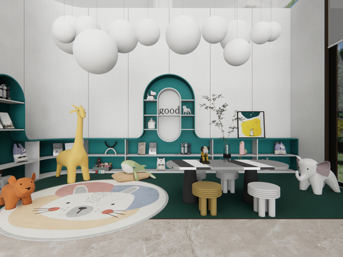  幼儿园 儿童娱乐室su模型 