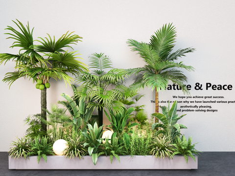  植物造景 植物堆 花坛su模型 