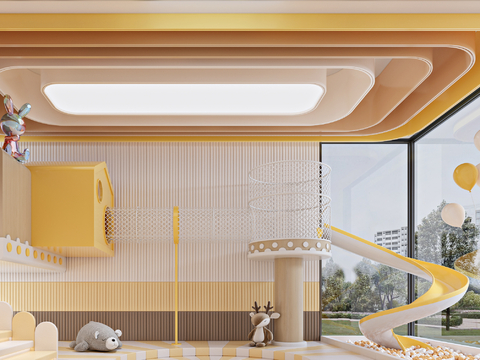  幼儿园 儿童娱乐室su模型 