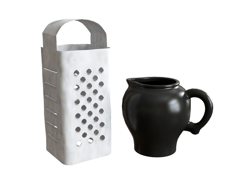  挂耳咖啡 陶罐su模型 