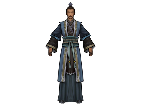  游戏人物 虚拟人物su模型 