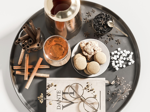  甜品 下午茶 点心su模型 