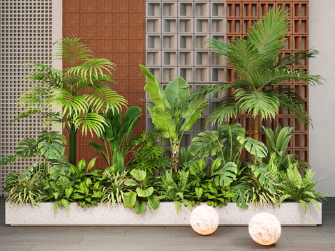  植物堆 花池 花坛su模型 