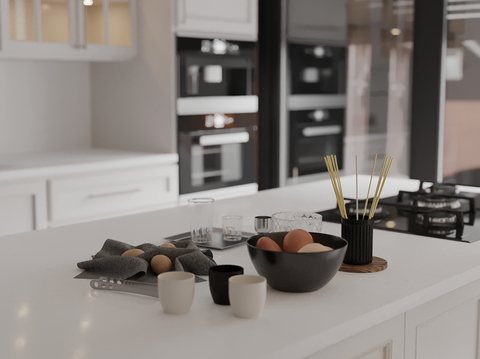  鸡蛋 盘子 杯子 夹子su模型 