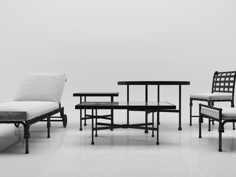  泳池躺椅 沙滩椅 单椅su模型 