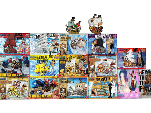  海贼王玩具 卡通手办su模型 