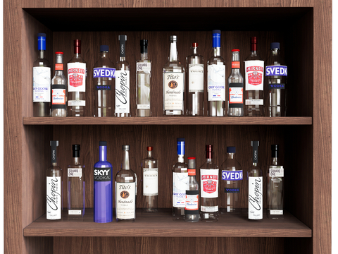  酒水 酒具 酒瓶 洋酒su模型 