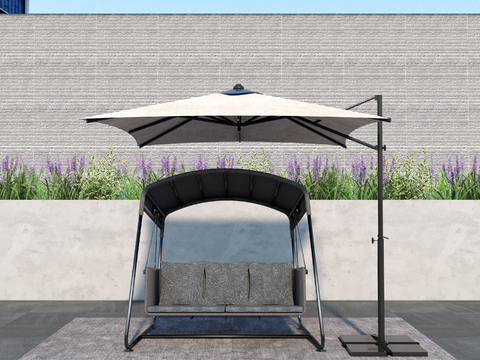  户外吊椅 摇篮椅 秋千椅su模型 