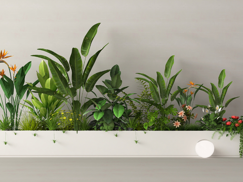  植物造景 植物堆 绿植堆su模型 