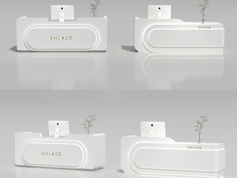  现代前台 接待台 收银台 服务台su模型 