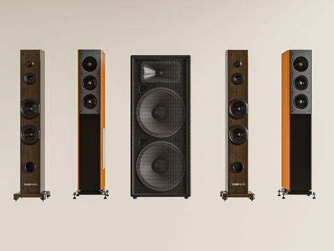  吸顶音响 挂墙音响 落地音响 低音炮su模型 