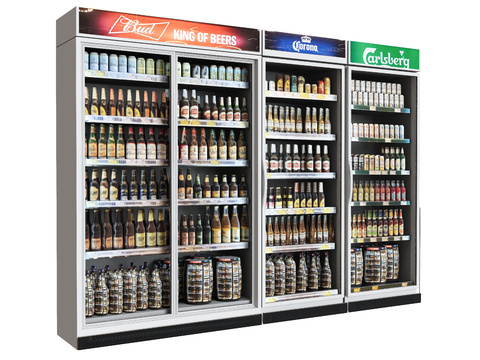  冰柜 冷藏柜 饮料柜su模型 