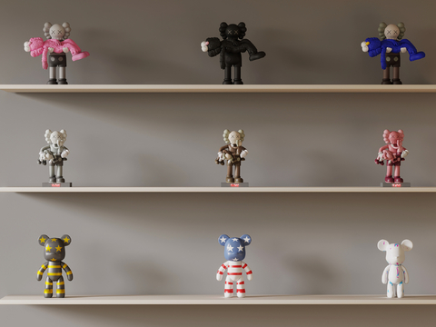  玩偶摆件 暴力熊 KWASsu模型 