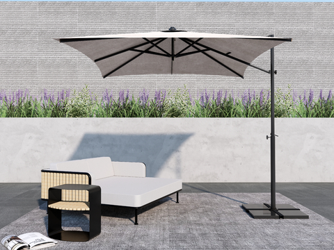  户外躺椅 休闲躺椅su模型 