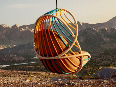  户外秋千 庭院秋千su模型 