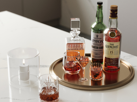  洋酒 酒水 酒杯 酒瓶su模型 