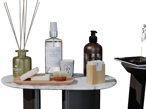  洗漱用品 洗发水 沐浴露 香薰su模型 