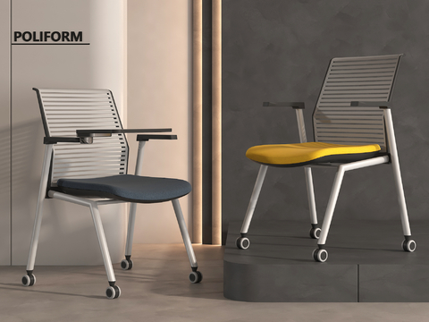  办公椅 培训椅 会议椅su模型 