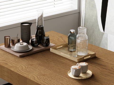  酒具 玻璃酒杯 醒酒器 茶壶su模型 