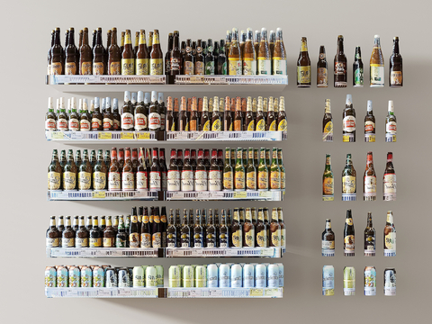  饮料 酒水 汽水 啤酒 酒瓶su模型 