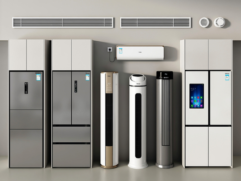  空调 冰箱su模型 