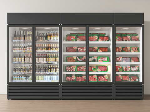  冰柜冰箱 冷藏柜 保鲜柜su模型 