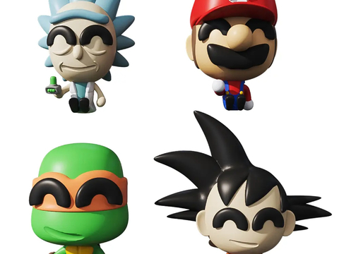  动漫玩偶 玩具摆件su模型 