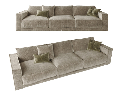  Minotti 多人沙发su模型 