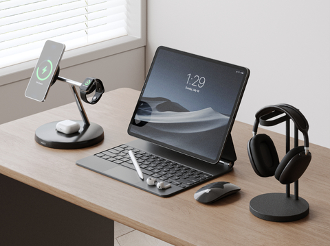  平板 电脑 手机 耳机 妙控键盘su模型 