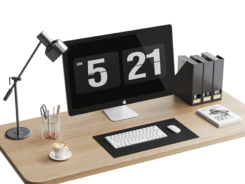  办公用品 苹果电脑su模型 