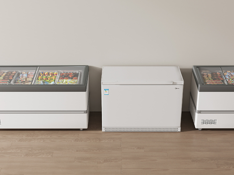  冰柜 冷藏柜 饮料柜 保鲜柜su模型 