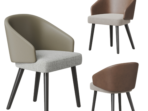  poliform 餐椅 单椅su模型 