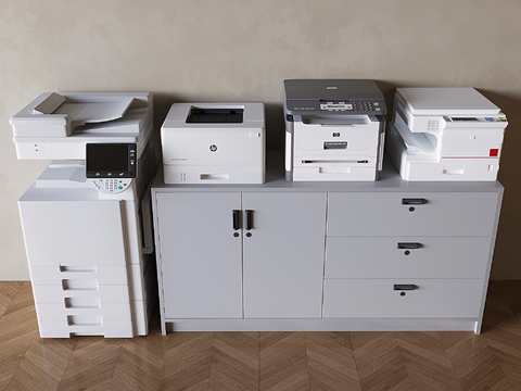  打印机 复印机 传真机su模型 