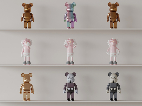  潮玩 雕塑 玩偶摆件su模型 