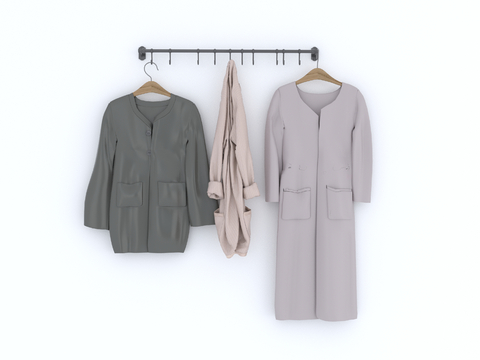  现代服装 衣服 睡衣 外套su模型 