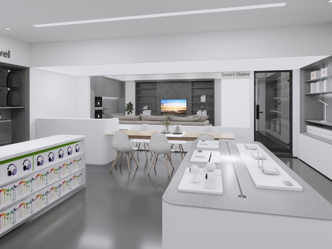  家电展厅 快闪店su模型 