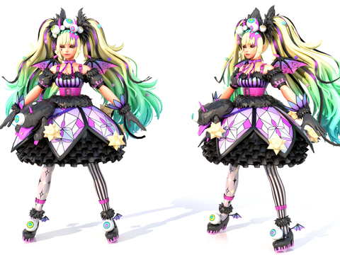  人物手办 雕像摆件su模型 