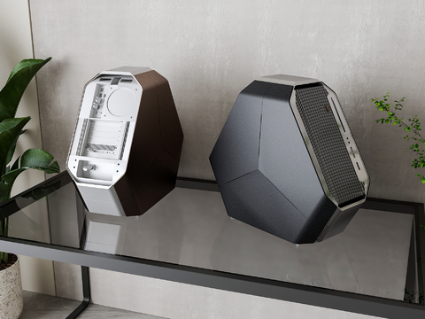  台式电脑 主机su模型 