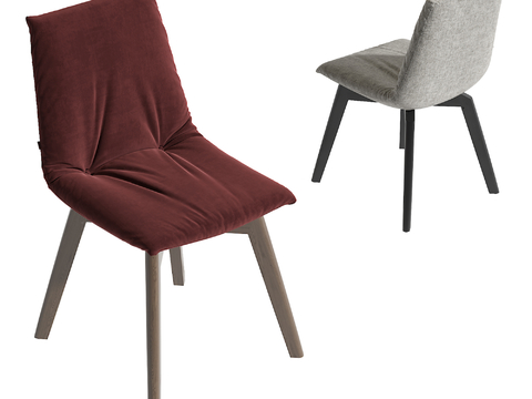  Poliform 现代单椅 餐椅su模型 