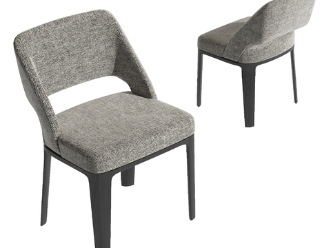  Poliform 现代单椅 餐椅su模型 