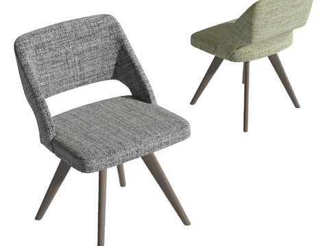  Poliform 现代单椅 餐椅su模型 