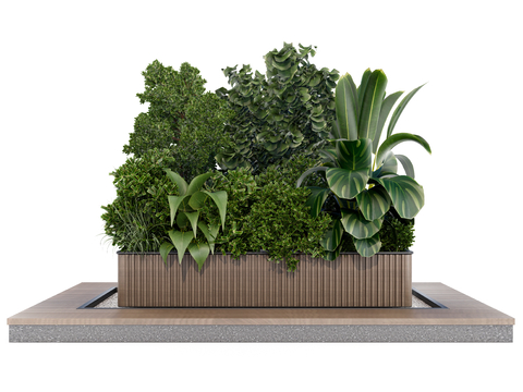  户外树池su模型 