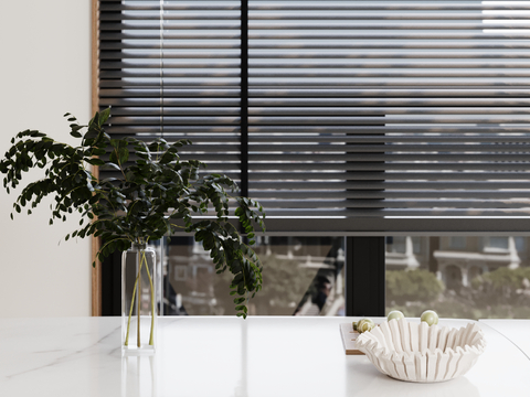  现代花瓶 水培绿植su模型 