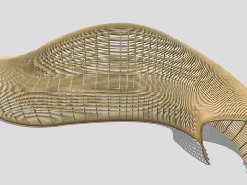  现代异形公共座椅 参数化座椅 户外座椅su模型 